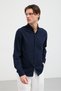 Men's Regular Fit 100% Cotton Shirt Collar Fresh Linen Long Sleeve Shirt - 5