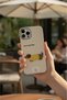 iPhone 15 Compatible Kawaii Embroidered Cute Dog Figure Silicone Phone Case - 3