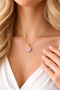 Heart Necklace – Stylish Women's Necklace with Zircon Stones, Gift for Lover, Romantic Design, Everyday and Special Occasion - 2