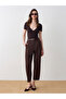32758 V-Neck Short Sleeve T-Shirt-Dark Brown - 4