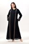 Long Sleeve Gülfem Zippered Summer Shawl Cloth Ferace Black Syh