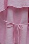 Cupra set with cape detail, tie waist and skirt - pink - 4