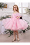 Girls Ruffle Hem Bow Detail Mesh Party Dress