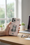 iPhone 15 Compatible Kawaii Embroidered Cute Kitty Figured Silicone Phone Case - 4