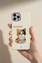 iPhone 14 Pro Compatible Silicone Phone Case with Kawaii Embroidery and Cute Cat Figure - 3