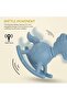 Silicone Baby Teether, BPA-Free Gum Soother, Easy Grip, 6–12 Months Blue - 4