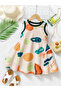 Girls Printed Sleeveless A-Line Dress