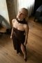 Boynunda Tie-Up Scarf Detail, Strapless Neckline, Slit Sandy Dress - 4