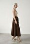 Foulard Belted Zippered Skirt Brown - 2