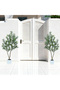 128cm Artificial Olive Trees 2 Trunk,Faux Olive Tree with White Planter for Office Patio Home Decor - 8