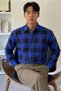 Men's Plaid Checkered Shirt Slim Fit Cotton Blend Classic Style Long Sleeve Shirt - 2
