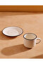 Cream Stoneware Cup and Saucer - 3