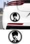 Ataturk Round Framed Portrait Sticker - Mustafa Kemal Atatürk Auto Sticker 15X15Cm