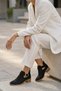 Jayne Yan Buckle Detailed Laser Printed Women's Daily Shoes Black