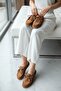 Fiona Tan Suede Tasseled (2 cm Heeled) Round Toe Bead Detailed Slippers - 5