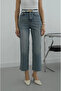 Blue Cut-Leg Detailed Jeans - 520 - 2