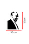 Ataturk Portrait Silhouette Car Sticker - Mustafa Kemal Atatürk Face Auto Sticker 10X15Cm - 2