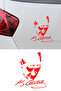 Ataturk Signed Silhouette Sticker - Car Sticker - Mustafa Kemal Atatürk Auto Sticker 13X15Cm