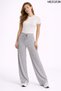 Women's Wrinkled Fabric High Waist Loose Ribbed Summer Palazzo Trousers Wide Leg Comfortable Casual - 2