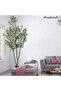 214cm Artificial Olive Trees 3 Trunks,Faux Olive Tree with White Planter for Home Office Decor - 2