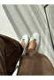 White Matte Leather Women's Ballerinas - 3