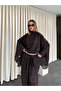 Brown Poncho Set - 51344 - 4