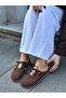 Brown Suede (Yury) Laser Cut Bead Detail Slippers - 3