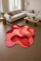 Sdt Red Wavy Woven Base Decorative Carpet Sdt671 - 3