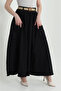 Women's Elastic Waist Pocketed Gabardine Skirt - 3
