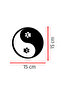 Yin Yang Cat Paw Sticker - Minimal Car Sticker - Cat Paw Car Sticker 15X15Cm - 3