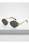 Calenia Women's Geometric Gold Leopard Frame Black Ultra Light Uv400 Filtered Sunglasses - 4
