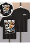 Unisex Ramen Printed Oversize Crew Neck T-Shirt - 2