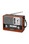 DX718 Retro Bluetooth Speaker Radio with LED Flashlight, FM/AM/SW Radio, USB & TF Card, Clock