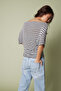 Striped Asymmetric Knitted Blouse - 4