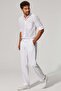 Gabardine Men's White Trousers - 4