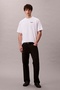 Men's Brand Logo White T-Shirt Suitable for Daily Use - 2