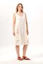 Sleeveless Begüm V-Neck Summer Embroidered Authentic Voile Short Dress Cream Krm - 6