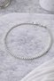 Waterway Silver Color Tennis Chain Stainless Steel Stylish Zircon Stone Gray Bracelet 2 mm (17+2 cm) - 2