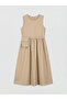 Crew Neck Girl's Poplin Dress (S6)