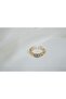 Yzk420 Modern Geometric Detailed Zircon Stone Gold Adjustable Ring - 3