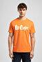 Londonlogo Men's Regular Fit 100% Cotton Printed Crew Neck T-Shirt Orange - 2