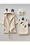 100% Cotton Boxed Baby Bathrobe Set 4 Pieces – Hooded Towel Booties (0-2 Years) - 2