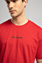 Aylex Men's Loose 100% Cotton Printed Crew Neck T-Shirt Red - 4