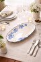 Vintage Garden Oval Plate-32/19 cm Tkebt Blue - 2