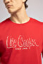 Drawos Men's Regular Fit 100% Cotton Basic Crew Neck T-Shirt Red - 4