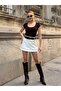 Women's Belted Shorts Skirt
