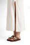 Women's Daily Double Buckle Side Rope Wrapped Sandals - 3