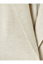 Beige linen blend women's blazer jacket from gulis clothing - 3