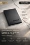 Black Color Luxury Faux Leather Passport Holder |   Transparent Compartments, Slim Design, Chip License Compatible