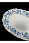 Vintage Garden Oval Plate-25X18 cm Tkebt Blue - 4